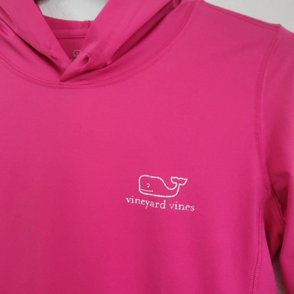 Vineyard Vines Pink Hooded Long Sleeve Performance Top Size XS Classic Preppy - Picture 2 of 9